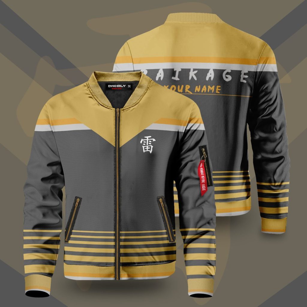 personalized raikage bomber jacket 132238 - Anime Jacket Shop