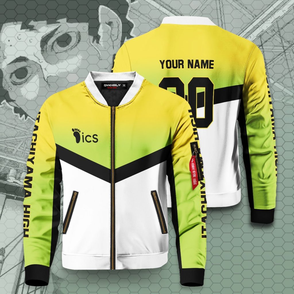 personalized team itachiyama bomber jacket 890859 - Anime Jacket Shop