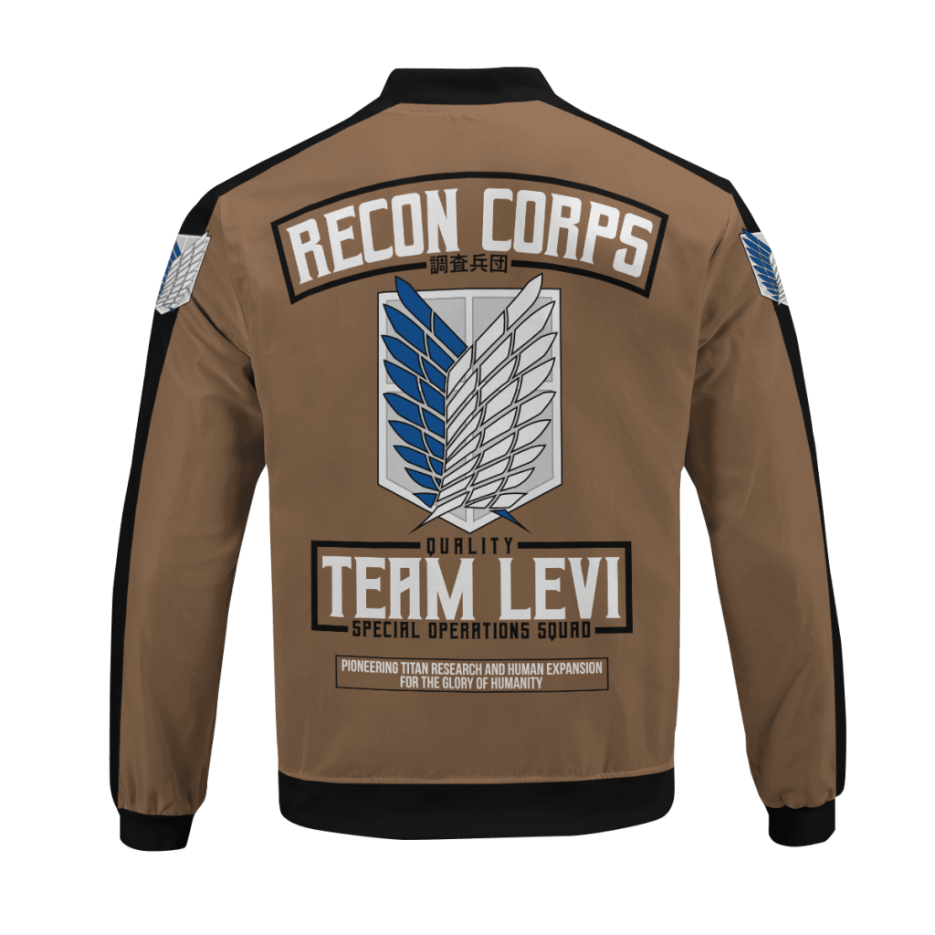 personalized team levi bomber jacket 336679 - Anime Jacket Shop