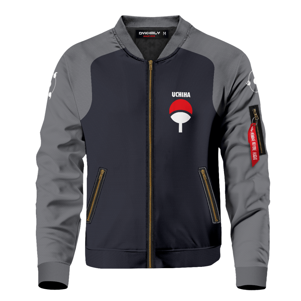 personalized uchiha fire bomber jacket 795429 - Anime Jacket Shop