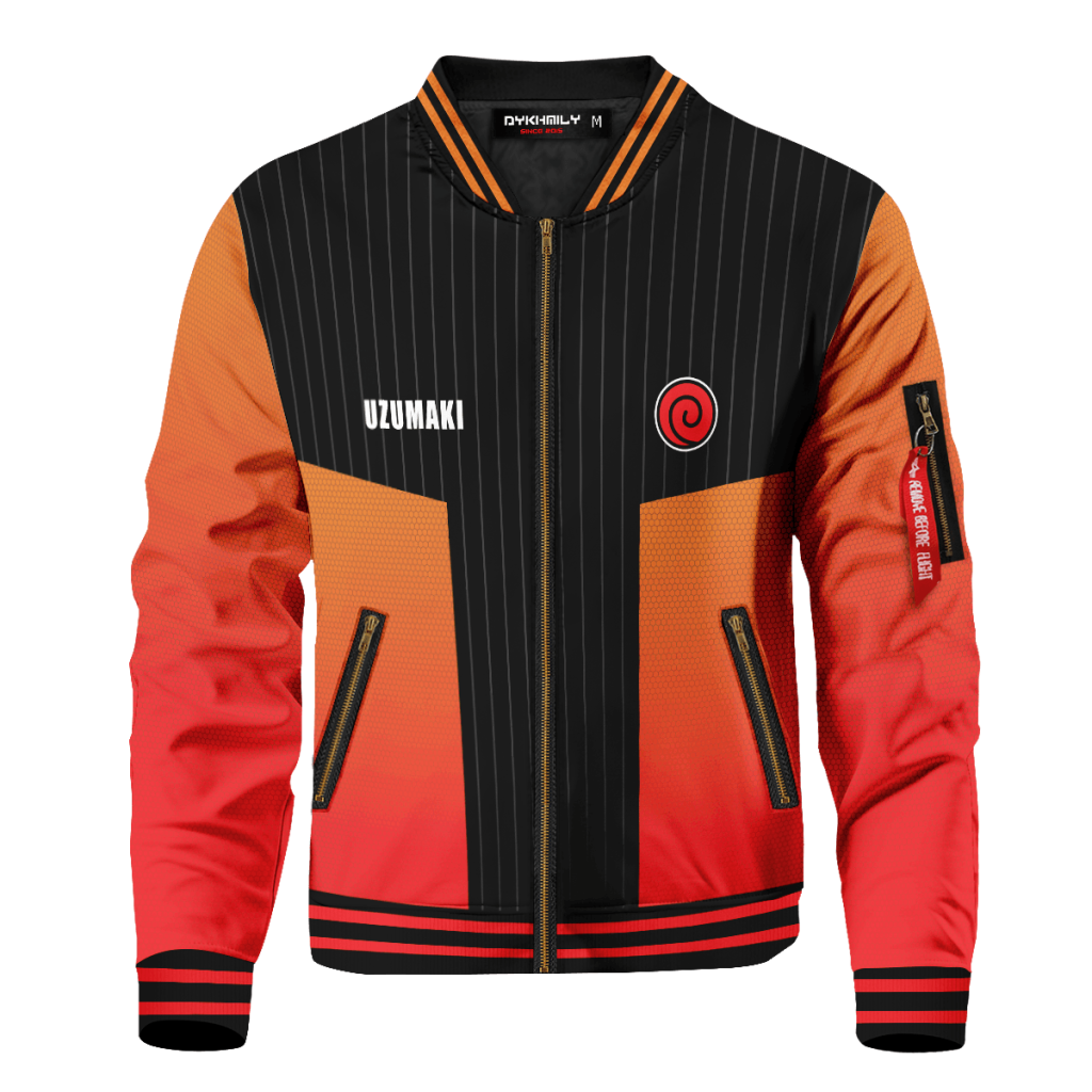 personalized uzumaki clan bomber jacket 624980 - Anime Jacket Shop