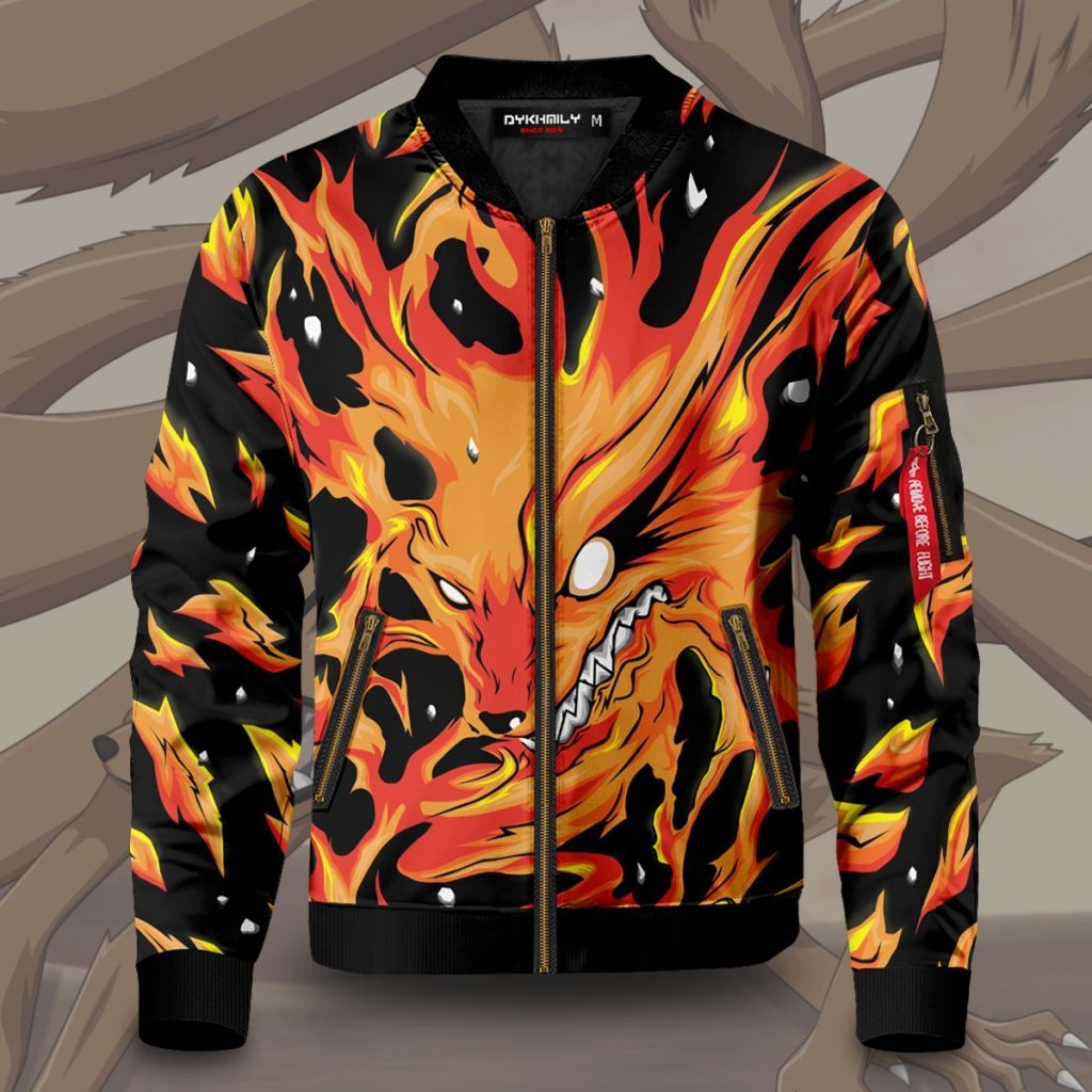 raging kurama bomber jacket 565952 - Anime Jacket Shop