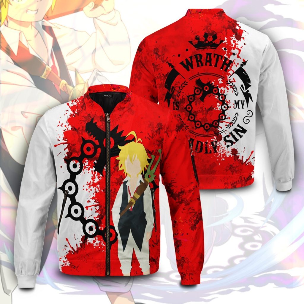 sin of wrath bomber jacket 122395 - Anime Jacket Shop