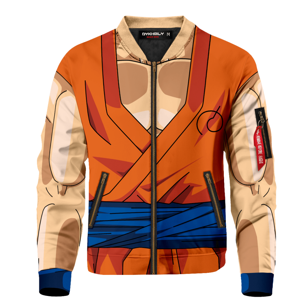 son goku buff bomber jacket 164076 - Anime Jacket Shop