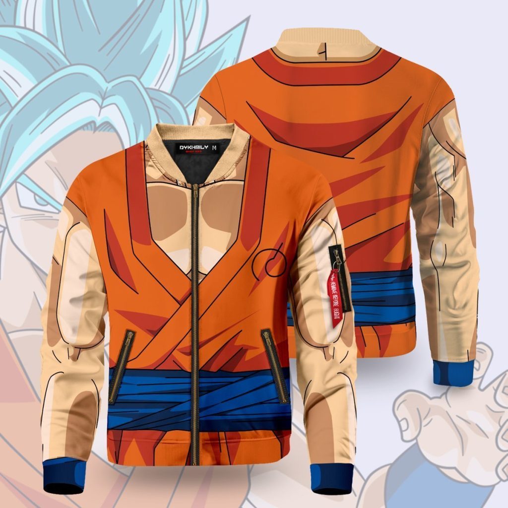 son goku buff bomber jacket 320035 - Anime Jacket Shop