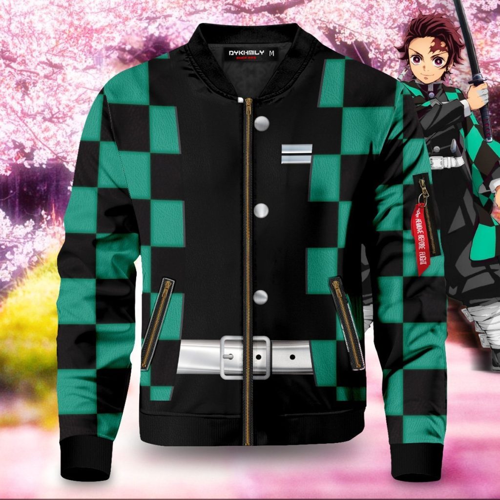 tanjiro kamado bomber jacket 307005 - Anime Jacket Shop