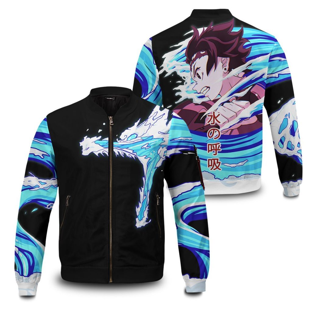 tanjiro water style bomber jacket 375283 - Anime Jacket Shop