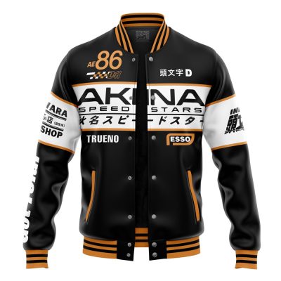 Akina Speed Stars Initial D Varsity Jacket FRONT Mockup - Anime Jacket Shop