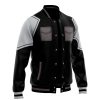 Anti Kaiju Defense Force KN8 Varsity Jacket F LEFT Mockup - Anime Jacket Shop