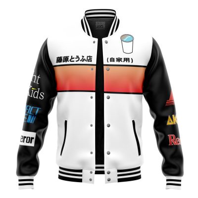 Drift Racer Initial D Varsity Jacket FRONT Mockup - Anime Jacket Shop