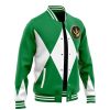 Green Ranger MMPR Varsity Jacket F LEFT Mockup - Anime Jacket Shop