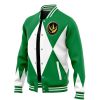 Green Ranger MMPR Varsity Jacket F RIGHT Mockup - Anime Jacket Shop