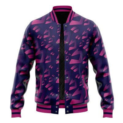 Menacing Aura Pattern JBA Varsity Jacket FRONT Mockup - Anime Jacket Shop