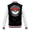 Poke League Bomber P Varsity Jacket BACK Mockup - Anime Jacket Shop