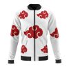 akatsuki white naruto casual bomber jacket 0l2e7 - Anime Jacket Shop