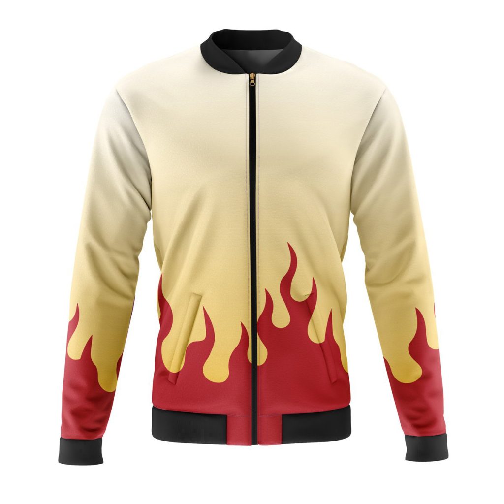 kyojuro demon slayer casual bomber jacket 8vfsj - Anime Jacket Shop