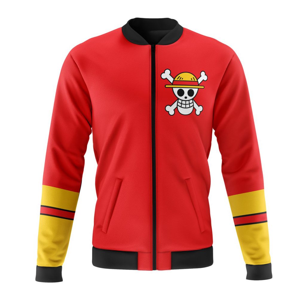 luffy straw hat one piece casual bomber jacket 0547c - Anime Jacket Shop