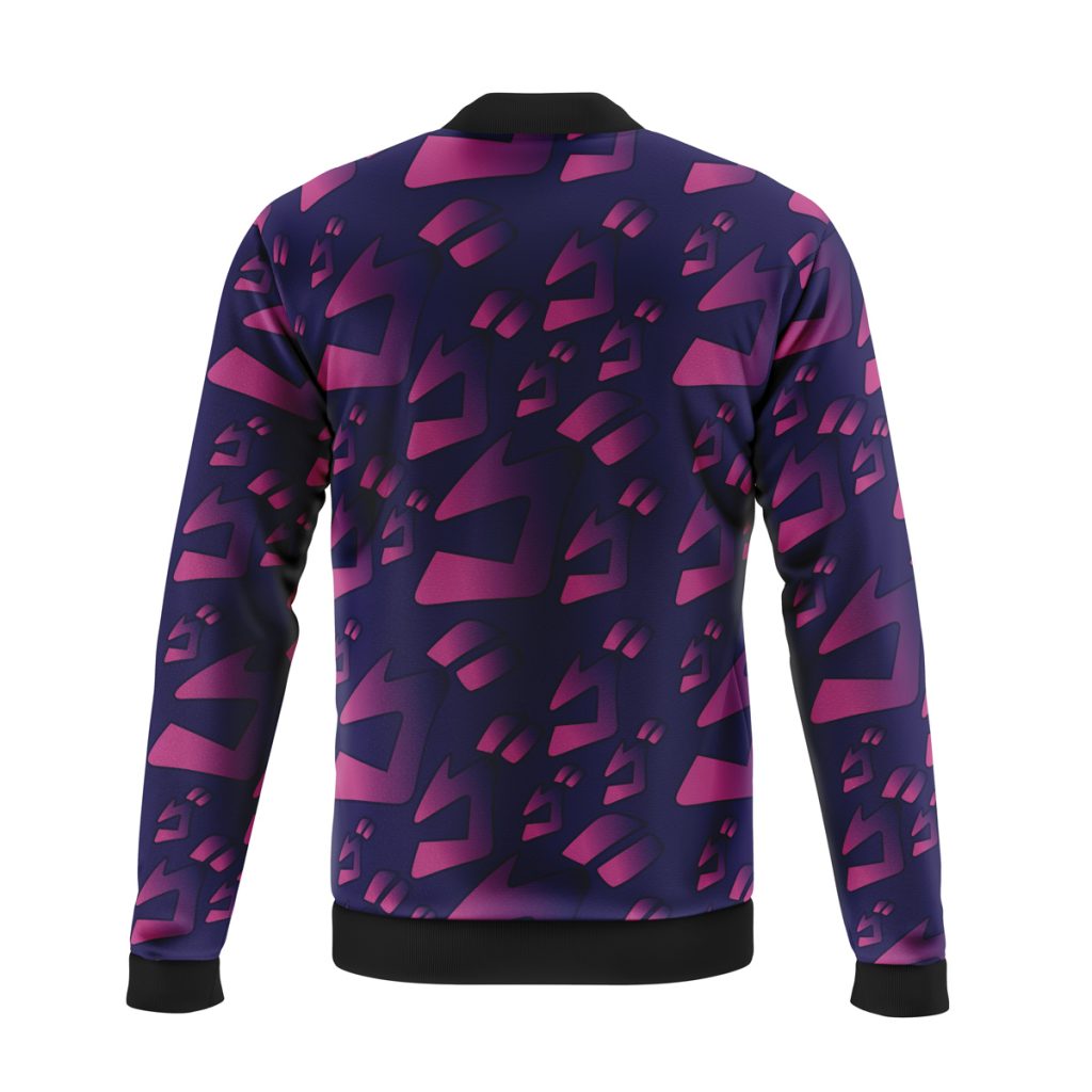 menacing aura jojos bizarre adventure casual bomber jacket - Anime Jacket Shop