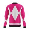 pink ranger mighty morphin power rangers casual bomber jacket s6mm0 - Anime Jacket Shop