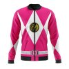 pink ranger mighty morphin power rangers casual bomber jacket xrd9t - Anime Jacket Shop