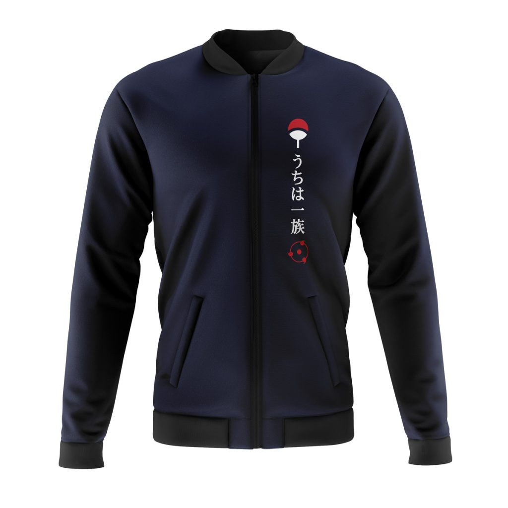 uchiha clan naruto casual bomber jacket d3u4u - Anime Jacket Shop